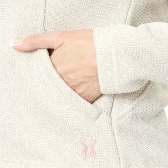 Spyder Cara Oatmeal Heather Full Zip Jacket Hoodie Large New $129 - Picture 3 of 4